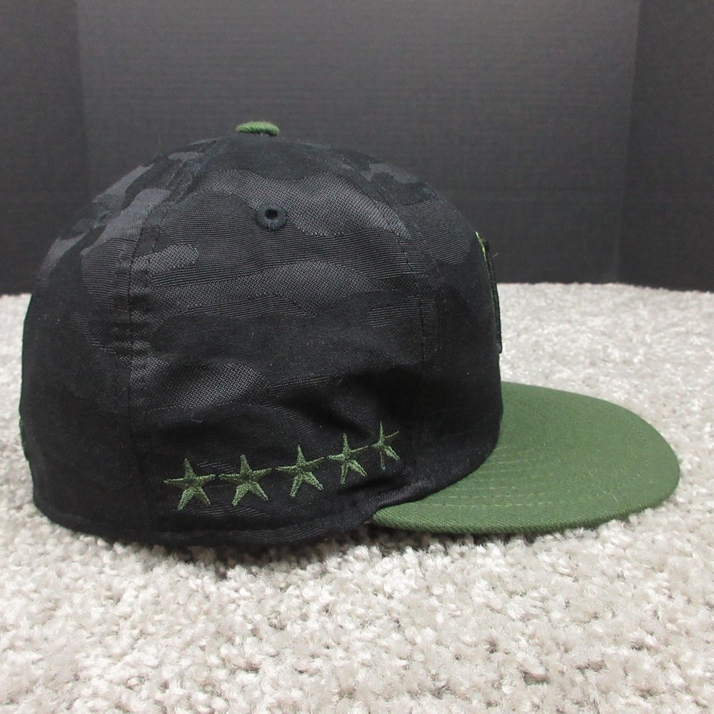 Kansas City Royas Hat Cap Mens Fitted 7 Black Green Camo Armed Forces New Era - Picture 5 of 11